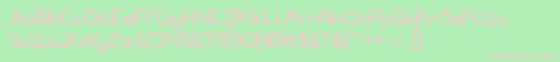 DeliciousChoice Font – Pink Fonts on Green Background