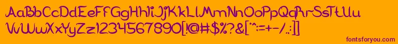 DeliciousChoice Font – Purple Fonts on Orange Background