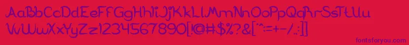 DeliciousChoice-Schriftart – Violette Schriften auf rotem Hintergrund