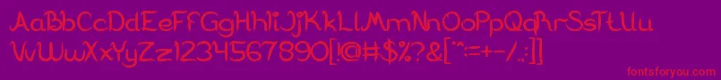 DeliciousChoice-Schriftart – Rote Schriften auf violettem Hintergrund