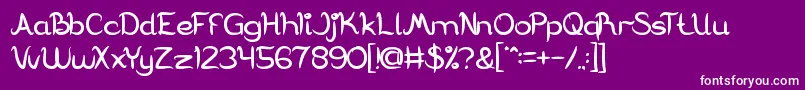 DeliciousChoice Font – White Fonts on Purple Background