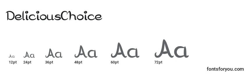 DeliciousChoice Font Sizes