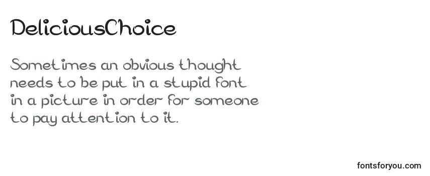 DeliciousChoice Font