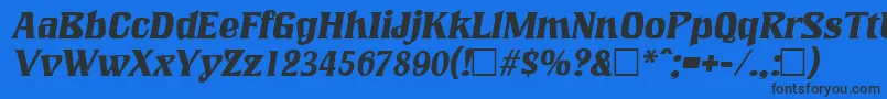 Шрифт LookingglassItalic – чёрные шрифты на синем фоне