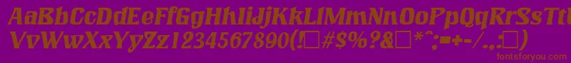 LookingglassItalic Font – Brown Fonts on Purple Background