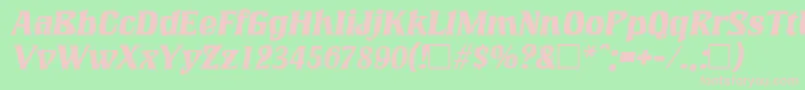 LookingglassItalic Font – Pink Fonts on Green Background