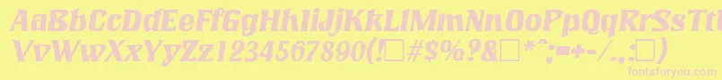 LookingglassItalic Font – Pink Fonts on Yellow Background