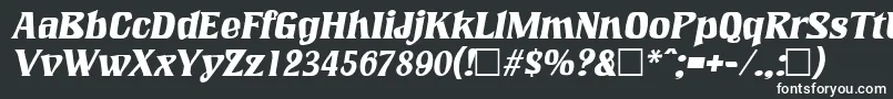 LookingglassItalic-fontti – valkoiset fontit mustalla taustalla