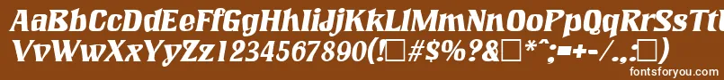 フォントLookingglassItalic – 茶色の背景に白い文字