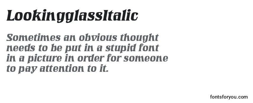 LookingglassItalic Font