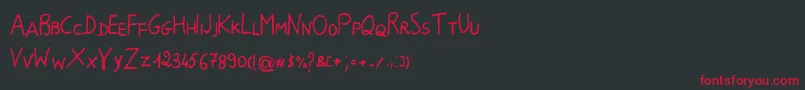 Breakfastmichys Font – Red Fonts on Black Background