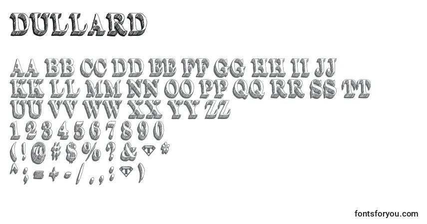 Dullard Font – alphabet, numbers, special characters