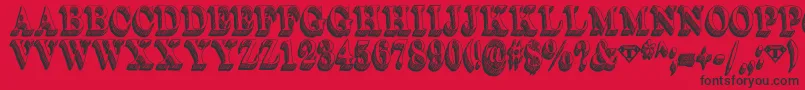 Dullard Font – Black Fonts on Red Background