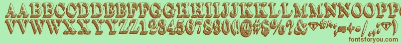 Dullard Font – Brown Fonts on Green Background