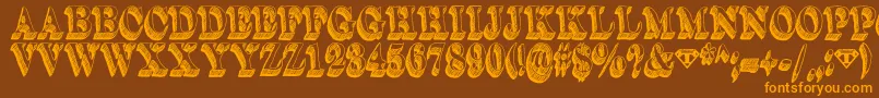 Dullard Font – Orange Fonts on Brown Background