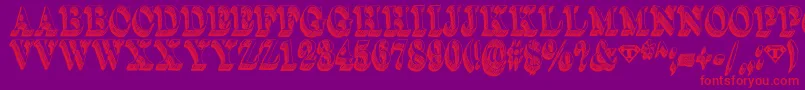 Dullard Font – Red Fonts on Purple Background