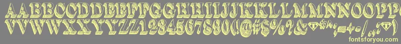 Dullard Font – Yellow Fonts on Gray Background