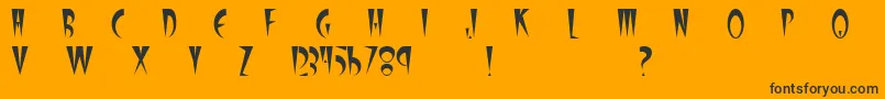 StilletoPlain Font – Black Fonts on Orange Background