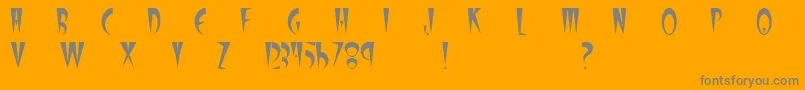 StilletoPlain-Schriftart – Graue Schriften auf orangefarbenem Hintergrund