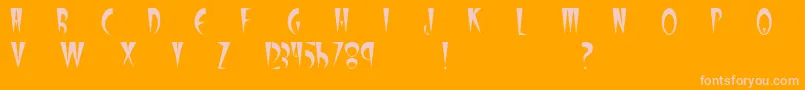 StilletoPlain Font – Pink Fonts on Orange Background