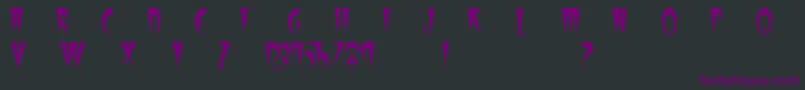 Czcionka StilletoPlain – fioletowe czcionki na czarnym tle