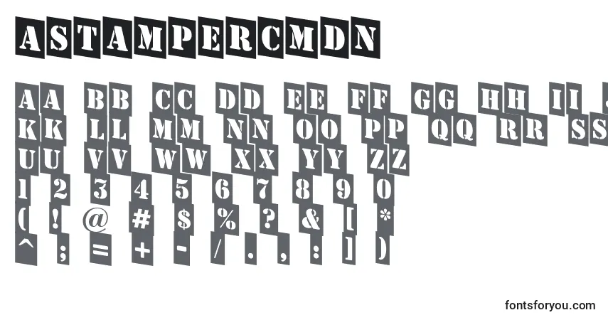 Schriftart AStampercmdn – Alphabet, Zahlen, spezielle Symbole