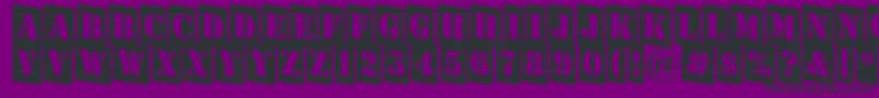 Fonte AStampercmdn – fontes pretas em um fundo violeta