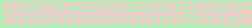 AStampercmdn Font – Pink Fonts on Green Background