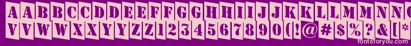 AStampercmdn Font – Pink Fonts on Purple Background