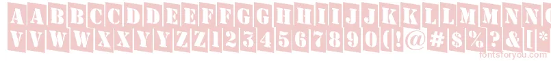 Czcionka AStampercmdn – różowe czcionki na białym tle