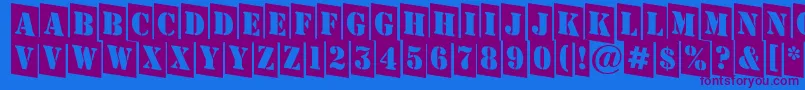 AStampercmdn Font – Purple Fonts on Blue Background