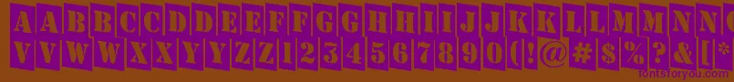 AStampercmdn Font – Purple Fonts on Brown Background