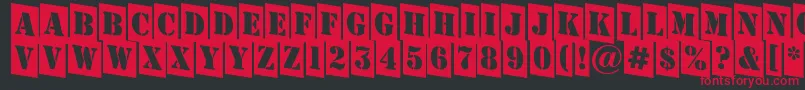 AStampercmdn Font – Red Fonts on Black Background