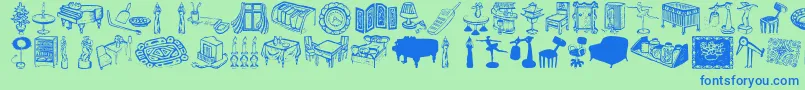 Livestyle Font – Blue Fonts on Green Background