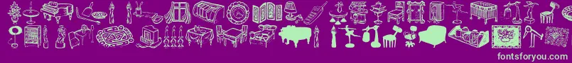 Fonte Livestyle – fontes verdes em um fundo violeta
