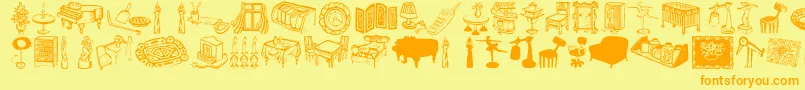 Livestyle Font – Orange Fonts on Yellow Background