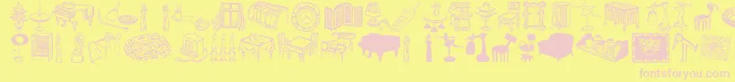 フォントLivestyle – ピンクのフォント、黄色の背景
