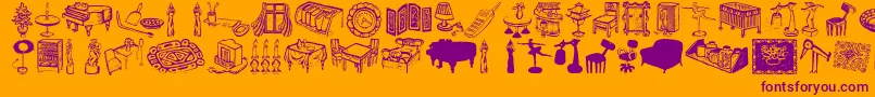 Weitere Informationen zur Livestyle-Schriftart Livestyle-Schriftart – Violette Schriften auf orangefarbenem Hintergrund