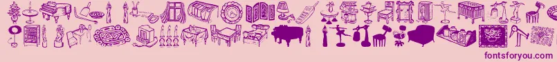 Livestyle-Schriftart – Violette Schriften auf rosa Hintergrund