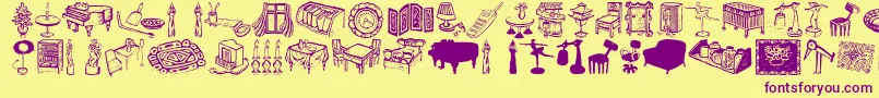 Czcionka Livestyle – fioletowe czcionki na żółtym tle