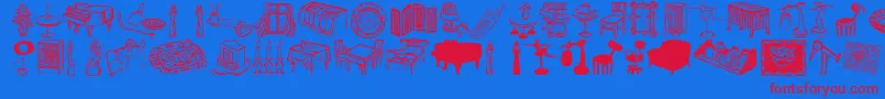 Livestyle Font – Red Fonts on Blue Background