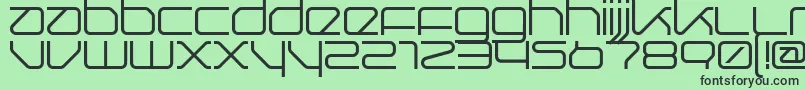 Querround-Schriftart – Schwarze Schriften auf grünem Hintergrund