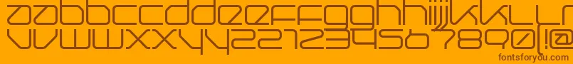 フォントQuerround – オレンジの背景に茶色のフォント