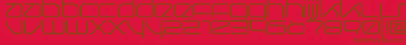 Querround Font – Brown Fonts on Red Background