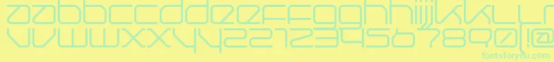 Czcionka Querround – zielone czcionki na żółtym tle