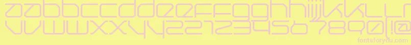 Querround Font – Pink Fonts on Yellow Background