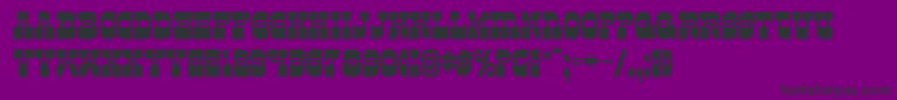 Kareta-fontti – mustat fontit violetilla taustalla