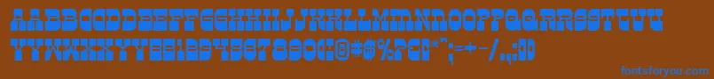 Kareta Font – Blue Fonts on Brown Background