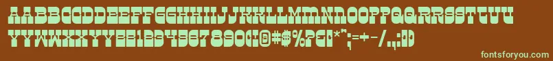 Kareta Font – Green Fonts on Brown Background