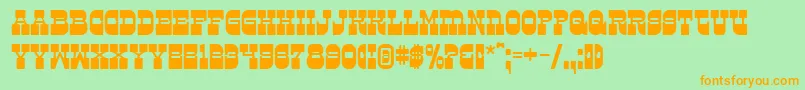 Kareta Font – Orange Fonts on Green Background